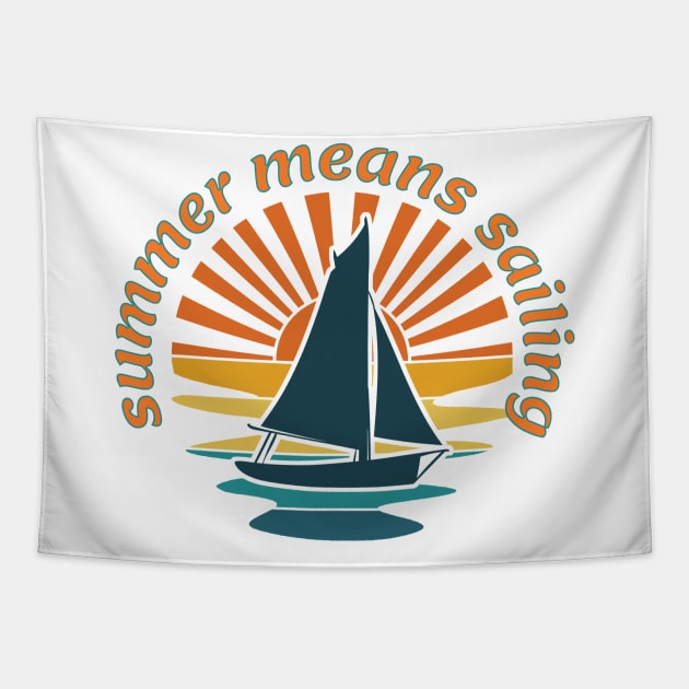 Summer Means Sailing Tapestry by LexieLou