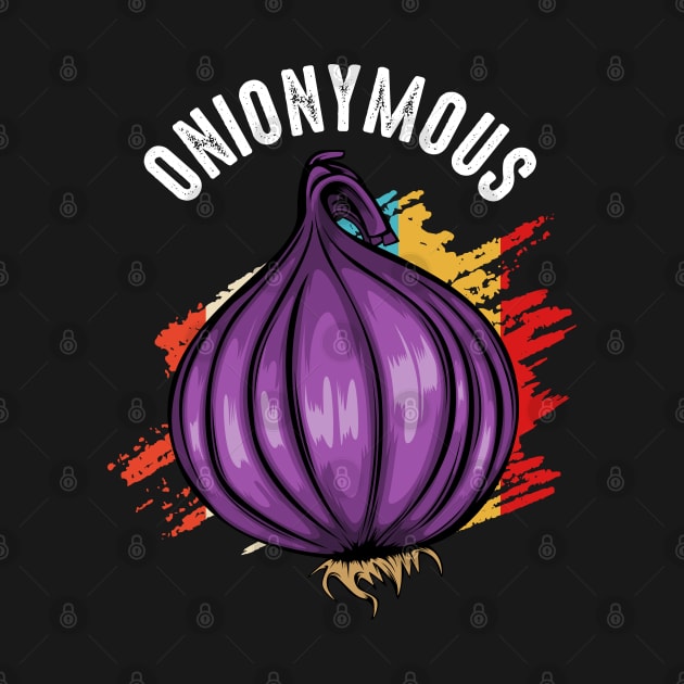 Onionymous Retro Style Onions Funny Onion Puns by Lumio Gifts