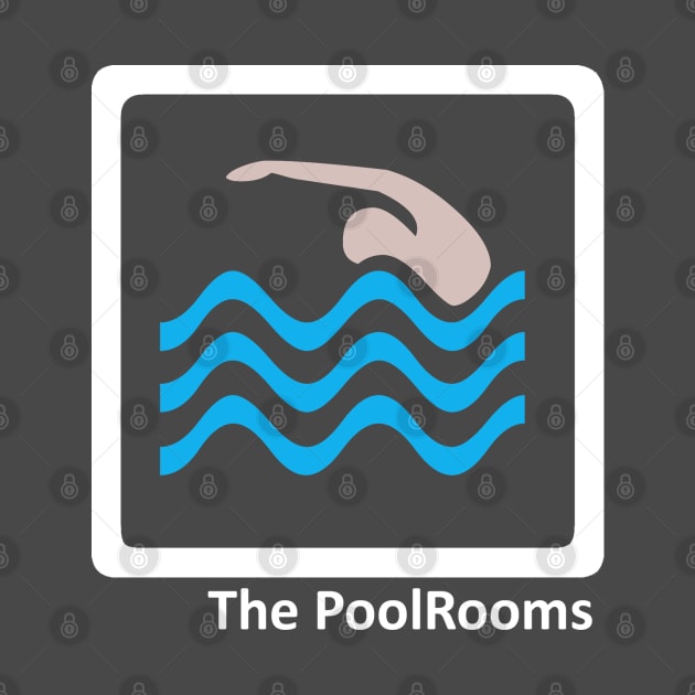 The PoolRooms -The Backrooms - White Outlined Version by Nat Ewert Art