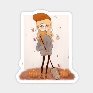 autumn girl Magnet