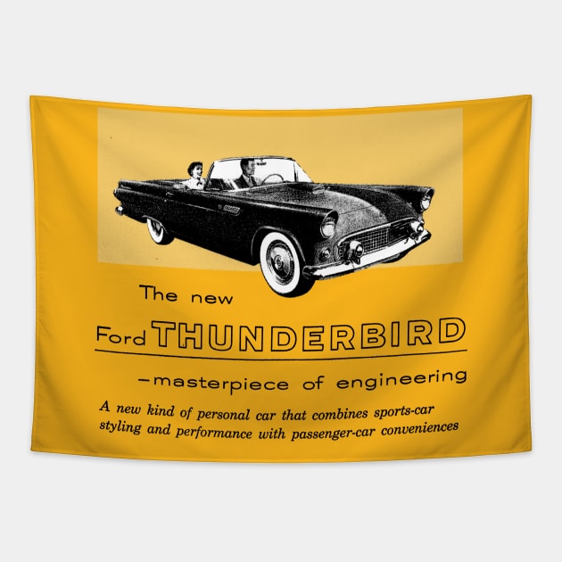 FORD THUNDERBIRD - MASTERPIECE OF ENGINEERING Tapestry by Throwback Motors