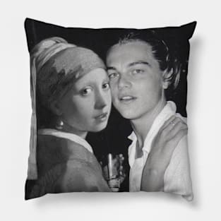 Girl with the Pearl Earring X Leonardo DiCaprio Pillow