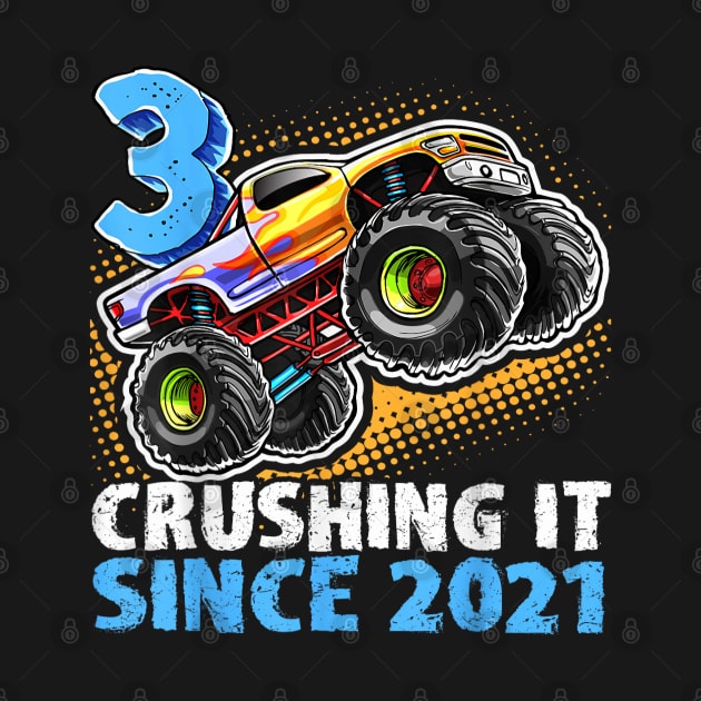 Monster Truck 3 Year Old Boys 3rd Birthday Party Born 2021 by elmiragokoryan