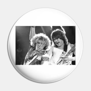 Eddie VanHalen BW Photograph Pin