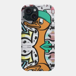 Graffiti Duck wearing Green Cap Phone Case