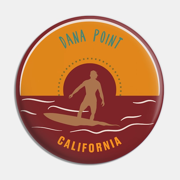 Dana Point Flat Design Pin by Alexander Luminova