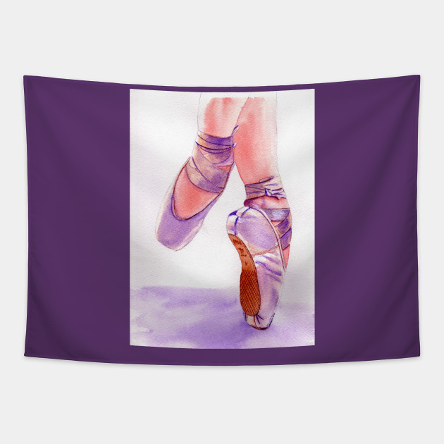 Ballet Pointe Shoes Painting Pointe Shoes Tapestry Teepublic