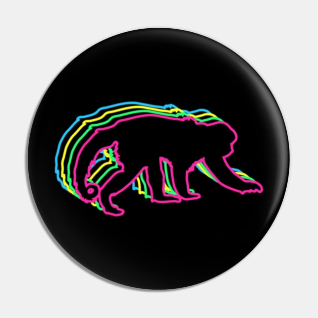 Monkey 80s Neon Pin by Nerd_art