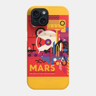 Mars Retro Poster Phone Case