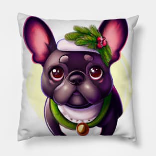 Cute French Bulldog Drawing Pillow