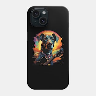 Greyhound Playing Guitar Phone Case