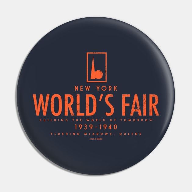 1939-40 World's Fair, New York - Trylon and Perisphere Pin by deadmansupplyco