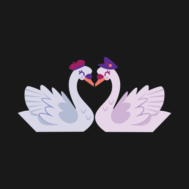 Swans in hats by AngelicaNyneave