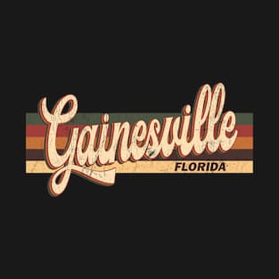 Gainesville Florida Retro Vintage 70s 80s Design T-Shirt