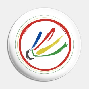 colorful badminton icon Pin