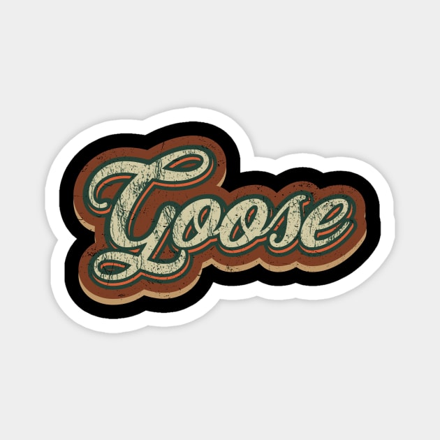 Goose Vintage Text Magnet by Skeletownn