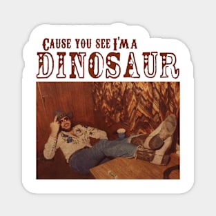 Dinosaur Hank Williams Jr Bocephus Western Southern Retro Magnet