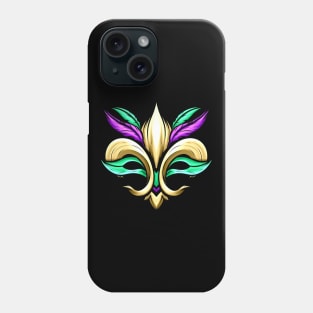 Combination Of Mask And Fleur De Lis For Mardi Gras Phone Case