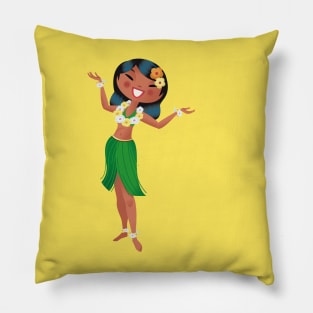 Hawaiian dancing girl Pillow