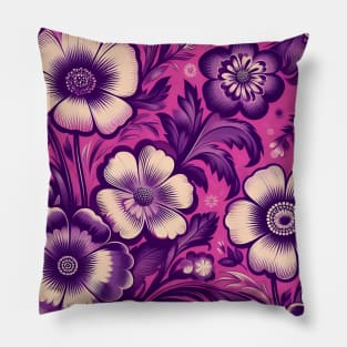 Purple Flowers Pillow