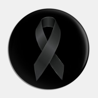 Mourning and melanoma symbol Pin