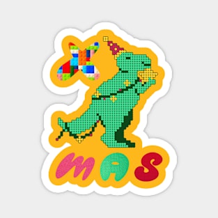 T-Rex Christmas Magnet