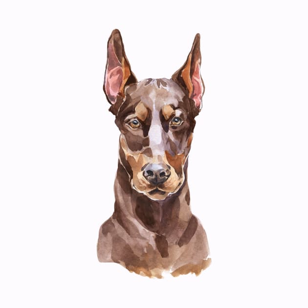 Red Doberman by CR TEES