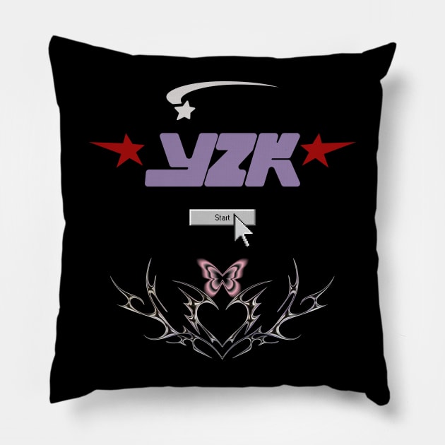 y2k Pillow by vaporgraphic