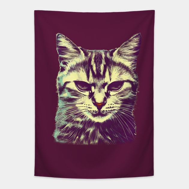 Vintage Photo Cat Design Tapestry by Ravenglow