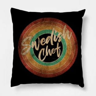 Swedish Chef Vintage Circle Art Pillow