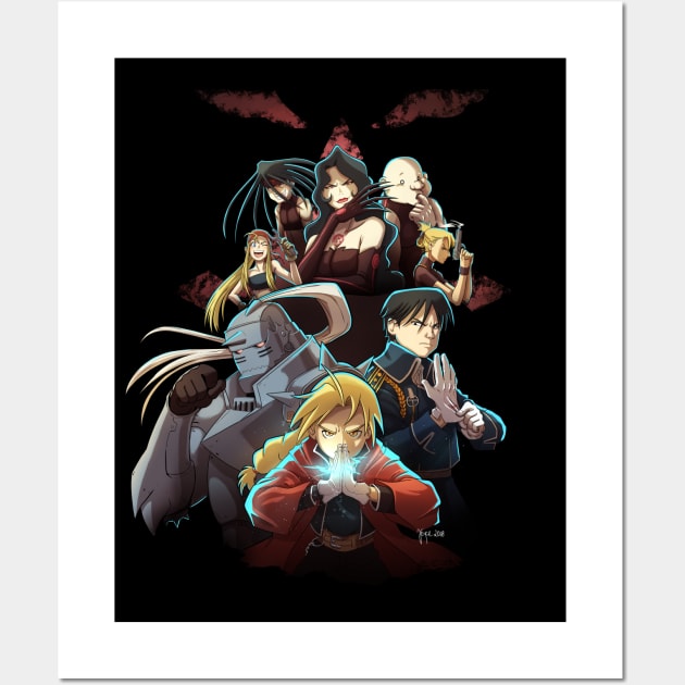Fullmetal Alchemist Brotherhood Elric Brothers Anime Poster – My