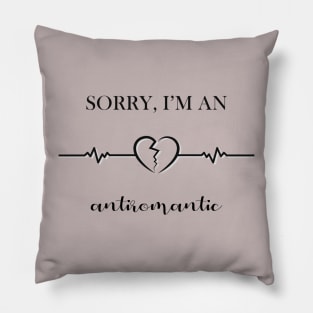 Anti Romantico - Broken heart  Logo design Pillow