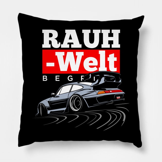 Racing Car (gray) Pillow by Rezall Revolution