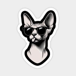 Sphynx Cat with Sunglasses Magnet