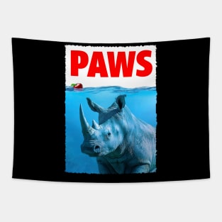 Safari Serenity Rhino PAWS, Stylish Tee for Wildlife Enthusiasts Tapestry