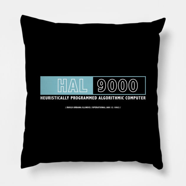 2001 A Space Odyssey Hal Computer Logo Pillow by Rebus28