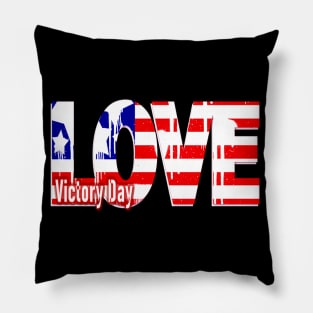 Victory Day Flag usa Pillow