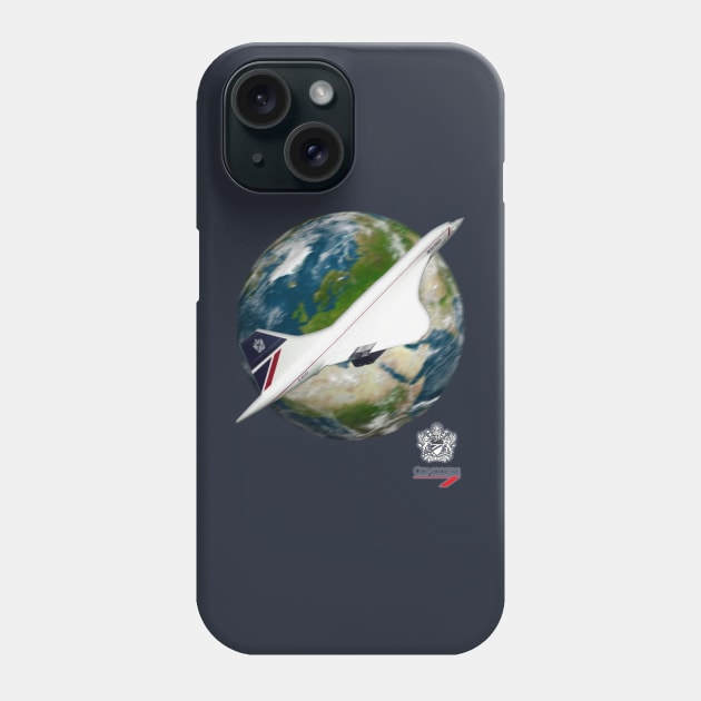 Concorde BA in Flight Phone Case by Caravele