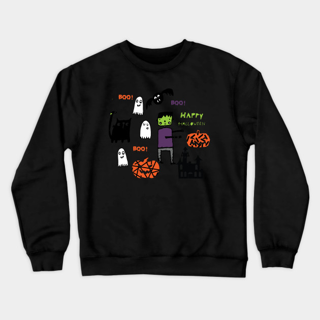 Halloween Frankenstein And Friends Halloween Sweatshirt Teepublic Uk