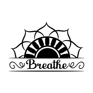 Breathe Sunflower Minimalist Sesign T-Shirt