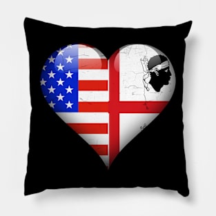 Half American Half Sardinian - Gift for Sardinian From Sardinia Pillow