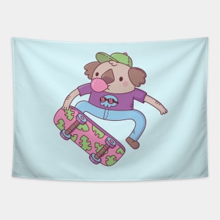 Cute Koala Bear Skateboarder Doodle Tapestry