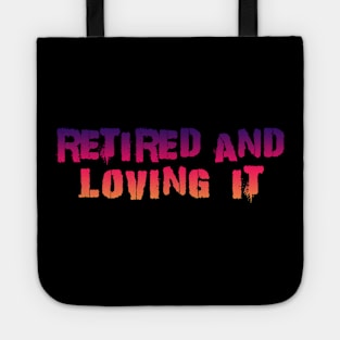 retired and loving it Punk Kid Red Orange Tote