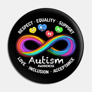 Autism Awareness Cartoon Pin