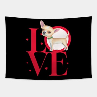 Chihuahua Love Tapestry