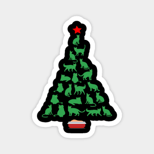 Cat Christmas Tree With Litter Box Magnet