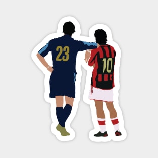 Iconic Milan Derby Rui Costa & Marco Materazzi Magnet