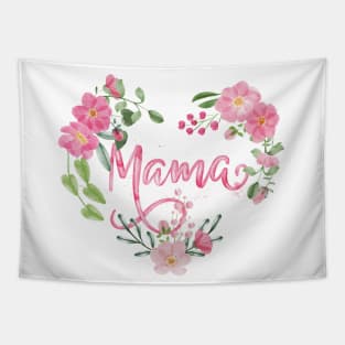 Mama floral heart Tapestry