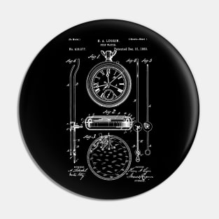 Stop Watch Patent 1889 Pin