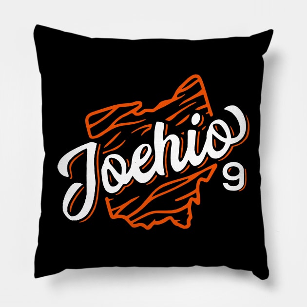 JOEhio Burrow, Cincinnati Football design Pillow by FanSwagUnltd